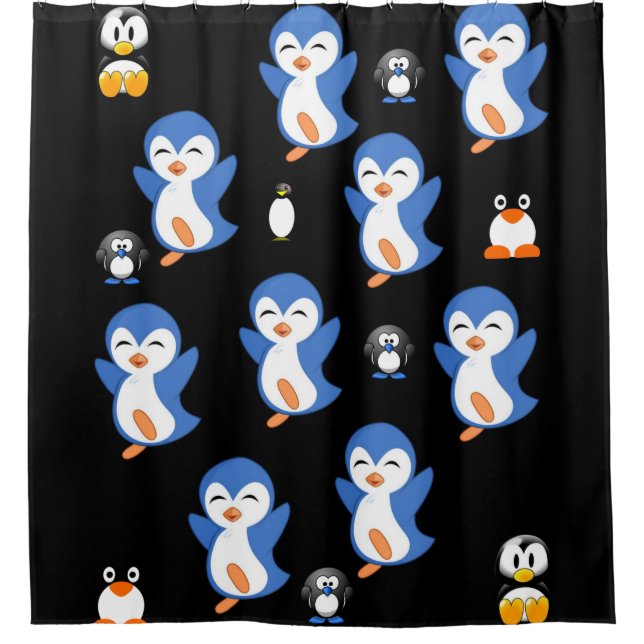 Penguin children's shower curtain (Front)