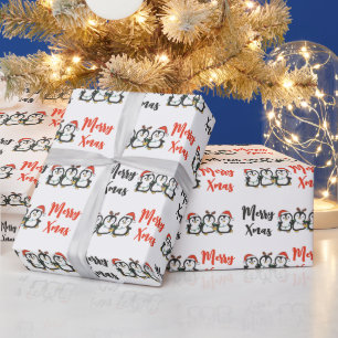 Penguin Christmas Animals Cute Penguins Holiday Wrapping Paper