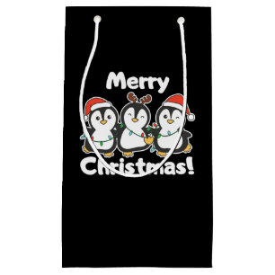 Penguin Christmas Animals Cute Penguins Small Gift Bag