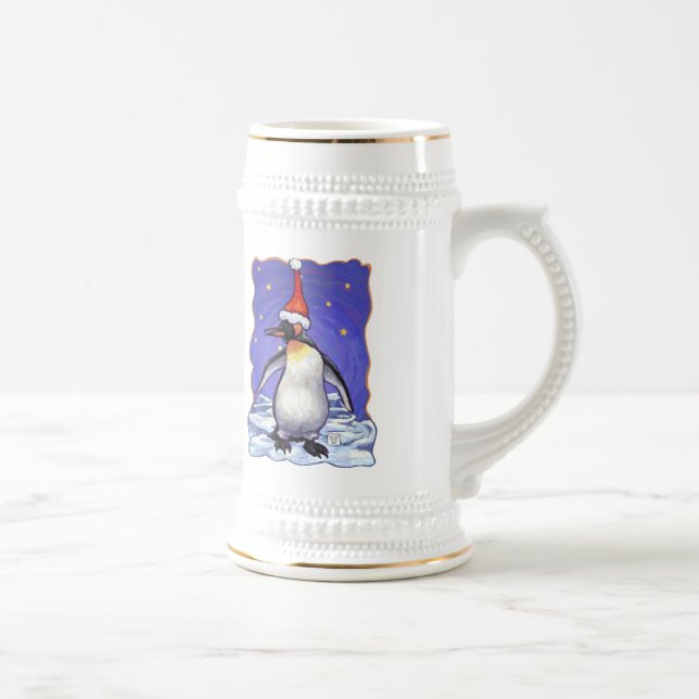 Penguin Christmas Beer Stein (Right)