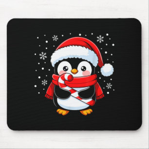 Penguin Christmas Candy Cane Winter Toddler Girl B Mouse Pad