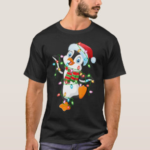 Penguin Christmas for Boys Girls Kids Xmas Lights T-Shirt