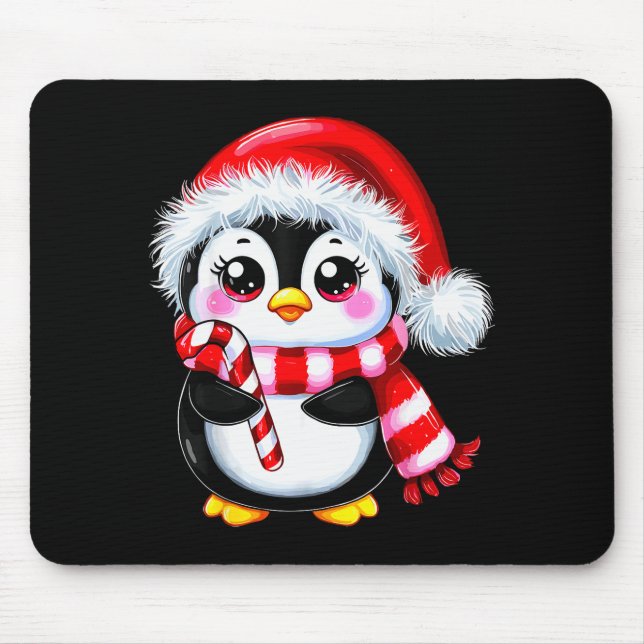 Penguin Christmas Lover Uni-adult Black Small Mode Mouse Pad (Front)