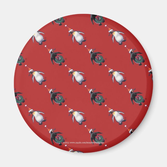 Penguin Christmas Magnet (Front)
