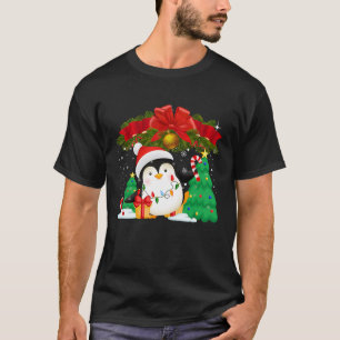 Penguin Christmas Ornament Tree Lights Cute Pengui T-Shirt
