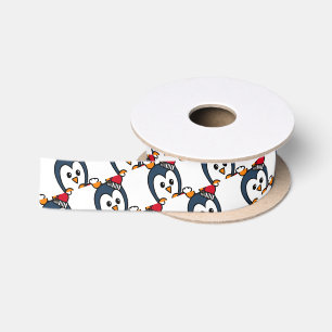 Penguin Christmas Satin Ribbon