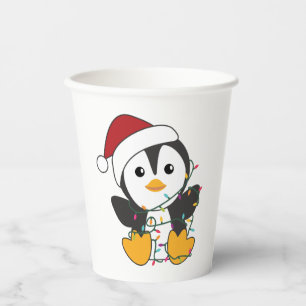 Penguin Christmas Snow Winter Animals Penguins Adu Paper Cups
