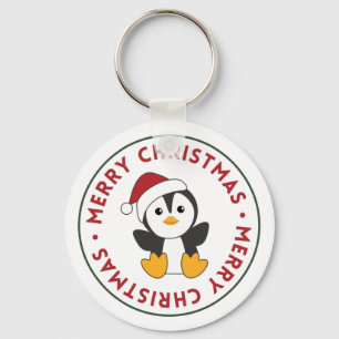 Penguin Christmas Snow Winter Animals Penguins Key Keychain