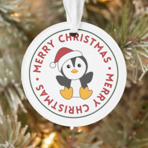 Penguin Christmas Snow Winter Animals Penguins Orn Ornament