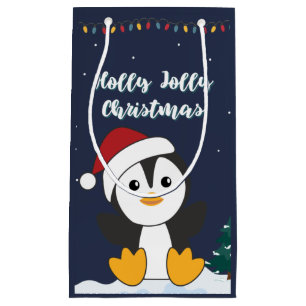 Penguin Christmas Snow Winter Animals Penguins Sma Small Gift Bag
