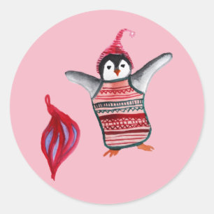 Penguin  Christmas Sticker