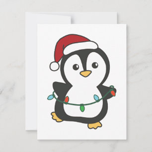 Penguin Christmas Winter Animals Holiday Penguines Card