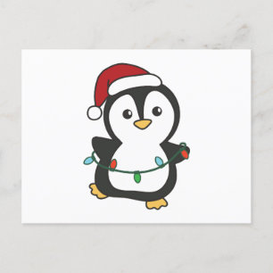 Penguin Christmas Winter Animals Holiday Penguines Postcard