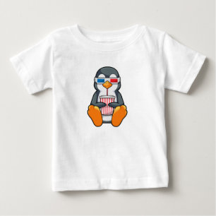 Penguin Cinema Glasses Drinking cup Baby T-Shirt