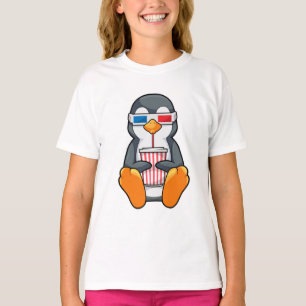Penguin Cinema Glasses Drinking cup T-Shirt