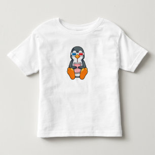 Penguin Cinema Glasses Drinking cup Toddler T-shirt