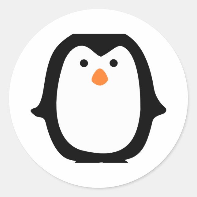 Penguin Classic Round Sticker (Front)