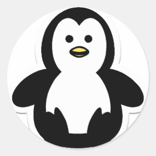 penguin classic round sticker