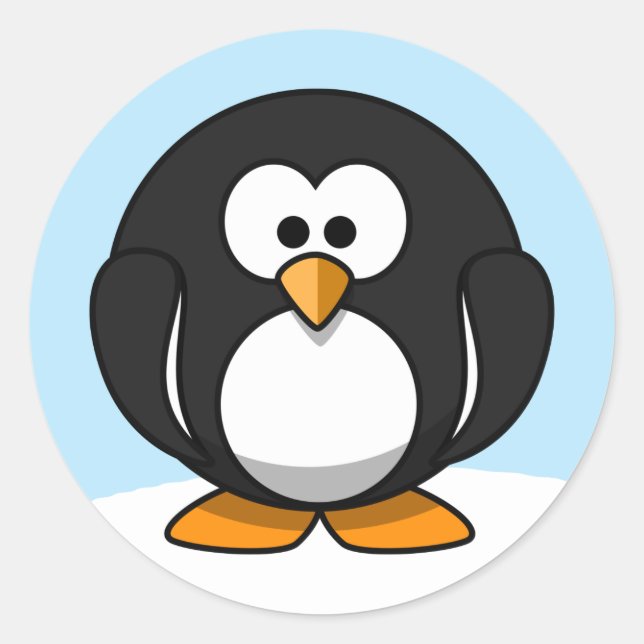 Penguin Classic Round Sticker (Front)