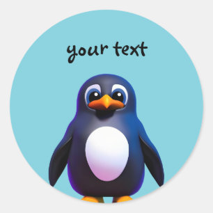 Penguin Classic Round Sticker