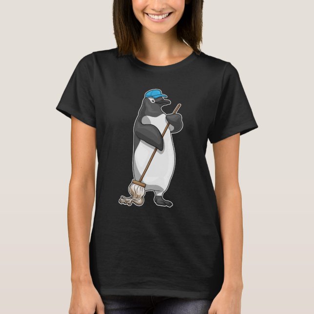 Penguin Cleaner Mop T-Shirt (Front)