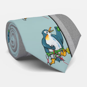 penguin climbing background meduim tie