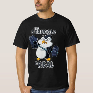 Penguin coding weightlifting T-Shirt