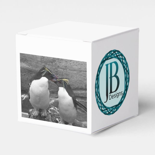 Penguin Colour Splash Favor Box (Front Side)