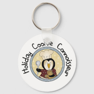 Penguin Cookie Connoisseur T-shirts and Gifts Keychain