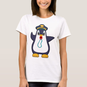 Penguin Cop Whistle Police T-Shirt