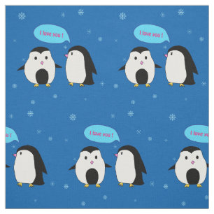 Penguin Couple Fabric