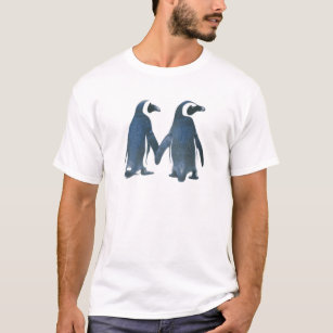 Penguin Couple Holding Hands T-Shirt