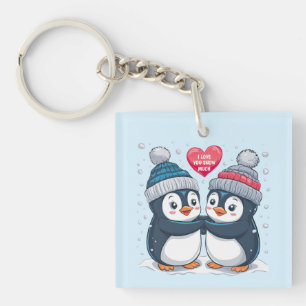 Penguin Couple Keychain