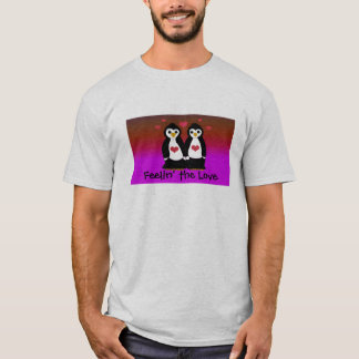 Penguin Couple with Hearts T-Shirt