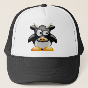 Penguin Cow With Horns Trucker Hat