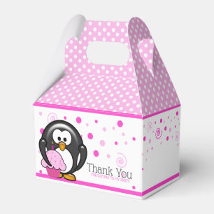 Penguin Cupcake Birthday Party Favor Box