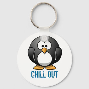 Penguin (customize the text) keychain