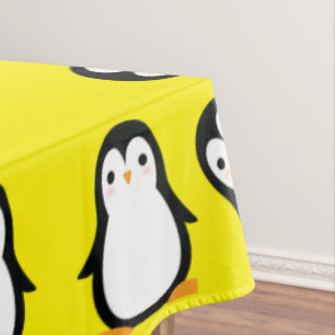 Penguin Cute Kids Birthday Party Tablecloth