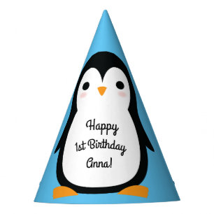 Penguin Cute Winter 1st Birthday Party Hats