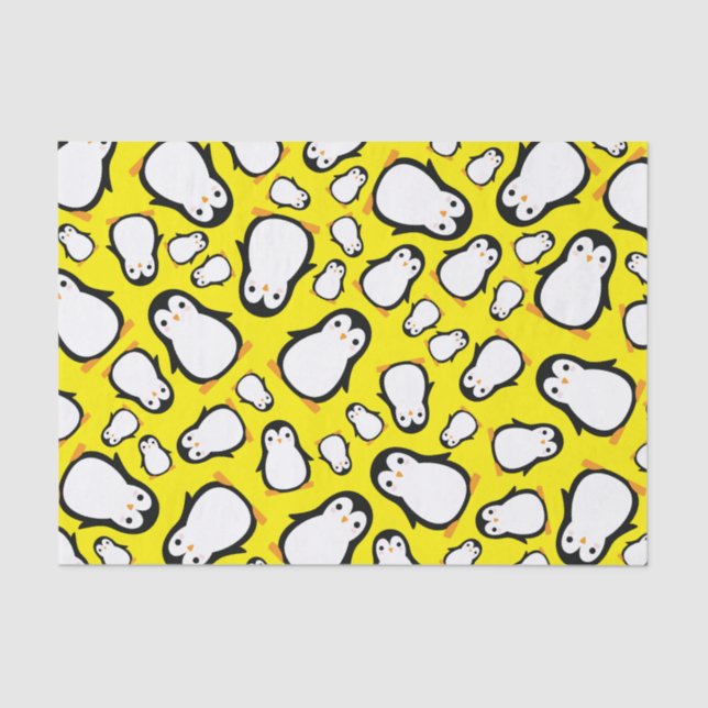 Penguin Cute Winter 1st Birthday Party Tissue Paper (Front)
