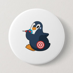 Penguin Darts Dart Dartboard 3 Inch Round Button