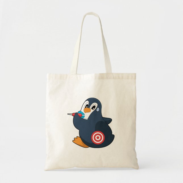 Penguin Darts Dart Dartboard Tote Bag (Front)