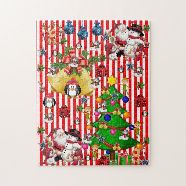 Penguin de puzzle de Noël (Vertical)