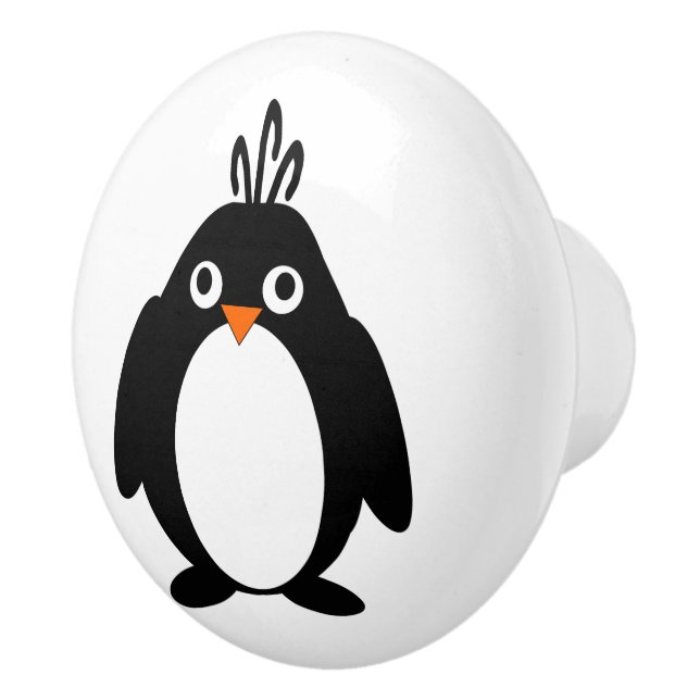 Penguin Design Ceramic Knob (Right)