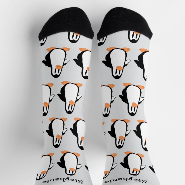 Penguin Design Personalised Socks (Top)