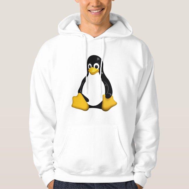 Penguin Design T-Shirt Hoodie (Front)