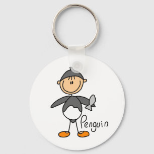 Penguin Dress Up T-shirts and Gifts Keychain