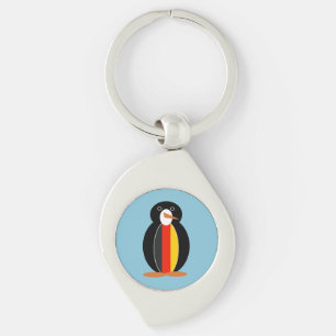 Penguin Dressed in the Gay Pride Rainbow Flag Keychain