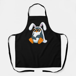 Penguin Easter Bunny Cool Penguin sunglasses Kids Apron