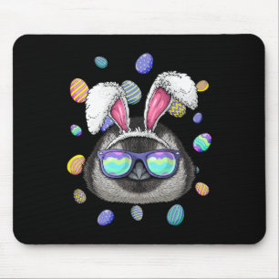Penguin Easter Bunny Ears Funny Easter Eggs Huntin Mouse Pad